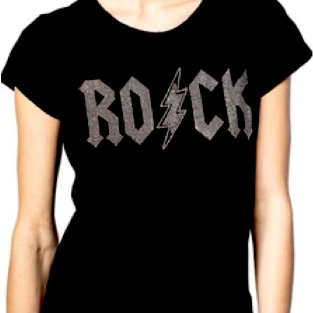 NWOT Women’s Flash Strauss ⚡️Rock Metallic t shirt